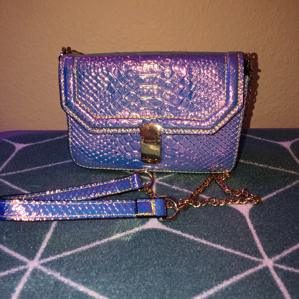 Mermaid iridescent mini crossbody bag